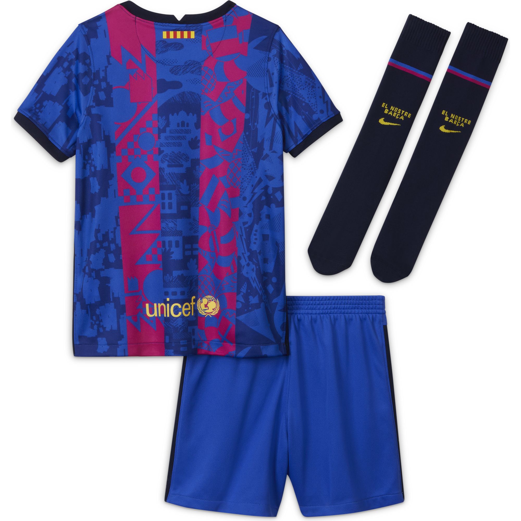 FC Barcelona 2021/22 Third Little Kids' Soccer Kit