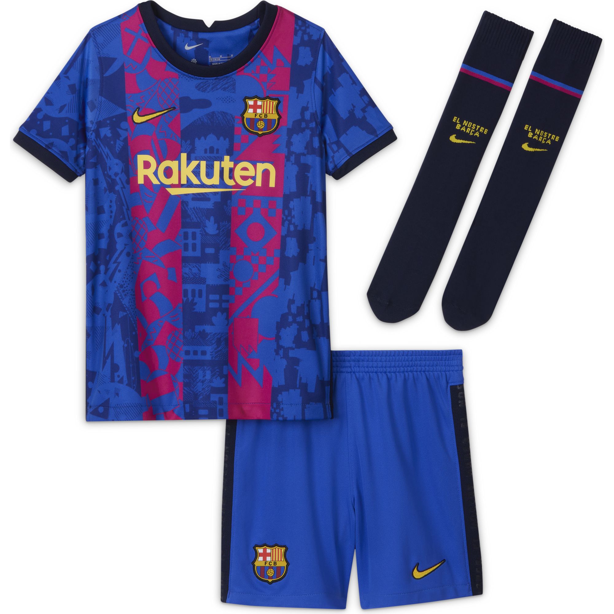 FC Barcelona 2021/22 Third Little Kids' Soccer Kit