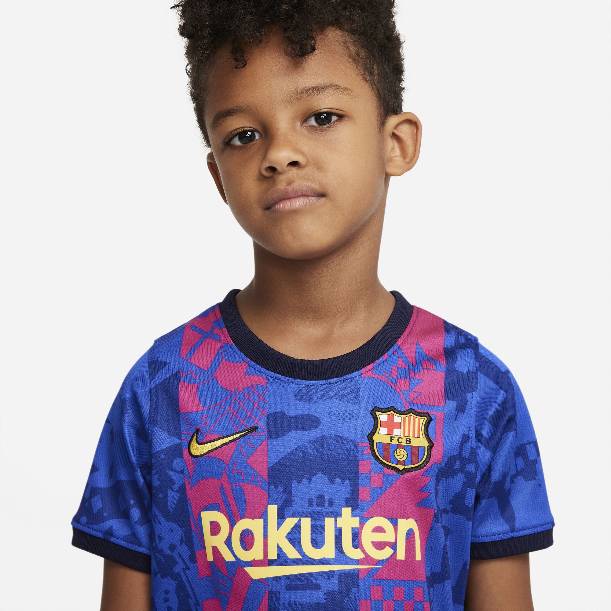 FC Barcelona 2021/22 Third Little Kids' Soccer Kit