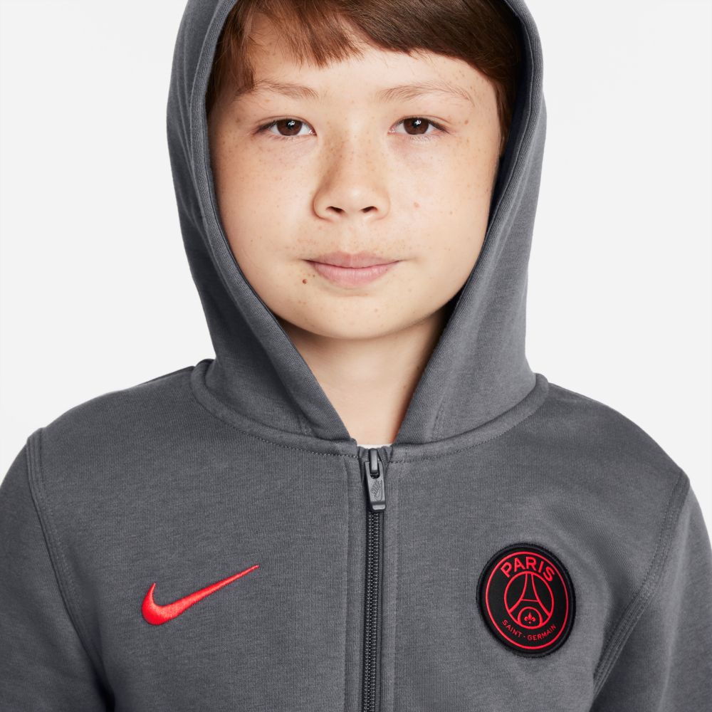 NIKE YOUTH PARIS SAINT GERMAIN FULL ZIP HOODIE