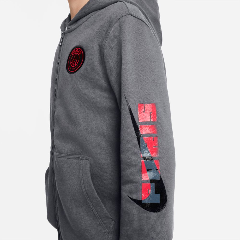 NIKE YOUTH PARIS SAINT GERMAIN FULL ZIP HOODIE