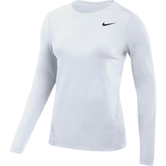 Nike Women's Pro All Over Mesh Training Long Sleeve Top White  Nike long  sleeve shirt, Compression shirt women, Nike running shirt