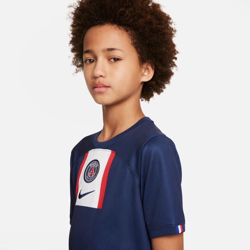 Angel City FC 2022/23 Stadium Home Big Kids' Nike Dri-FIT Soccer Jersey.