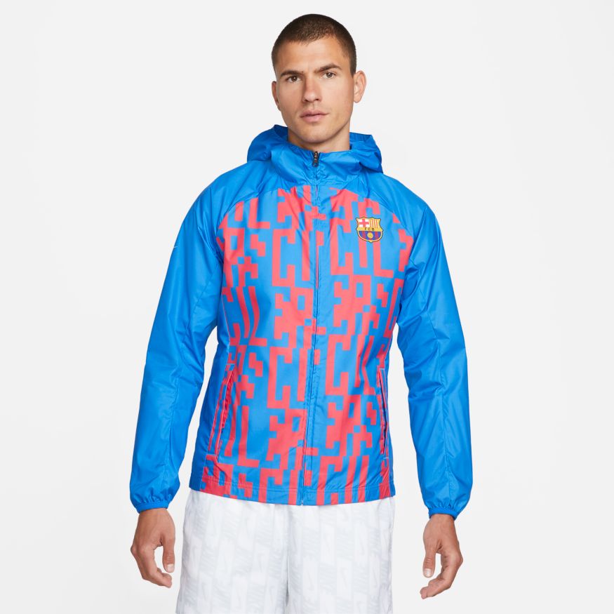 Nike FC Barcelona AWF Men&#39;s Soccer Jacket