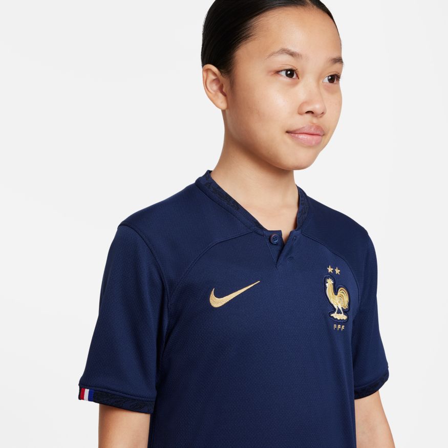 France 2022/23 Stadium Home Big Kids' Nike Dri-FIT Soccer Jersey