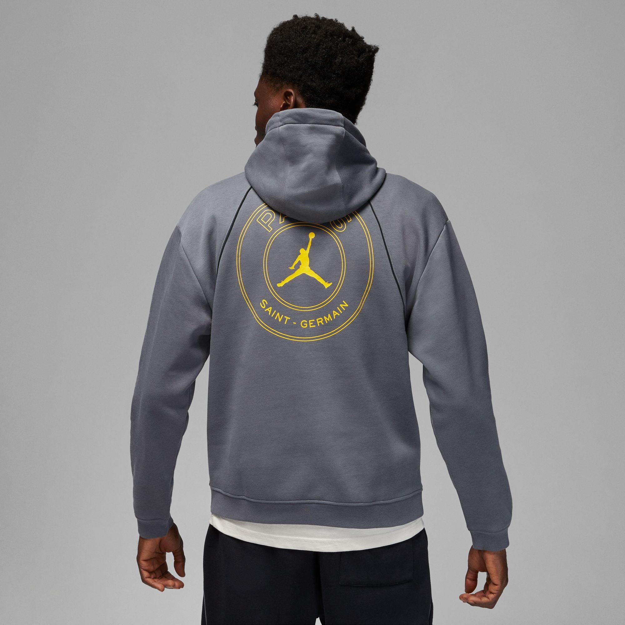 Jordan PSG Fleece Hoodie Gray Men's