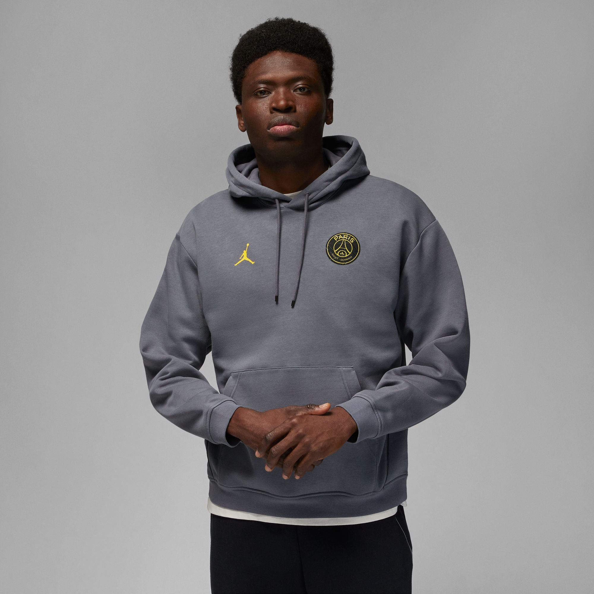 Jordan PSG Fleece Hoodie Gray Men's