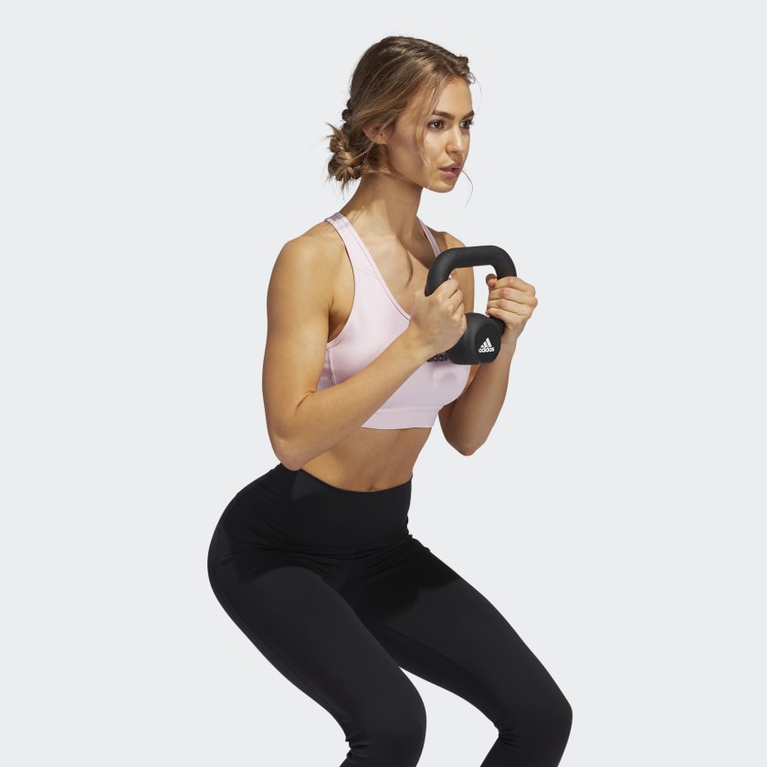 adidas Womens Don't Rest AlphaSkin Sports Bra Black Gym Training Exercise
