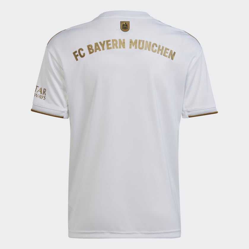 adidas FC Bayern Munich 2022/23 Away Jersey - White/Dark Football Gold
