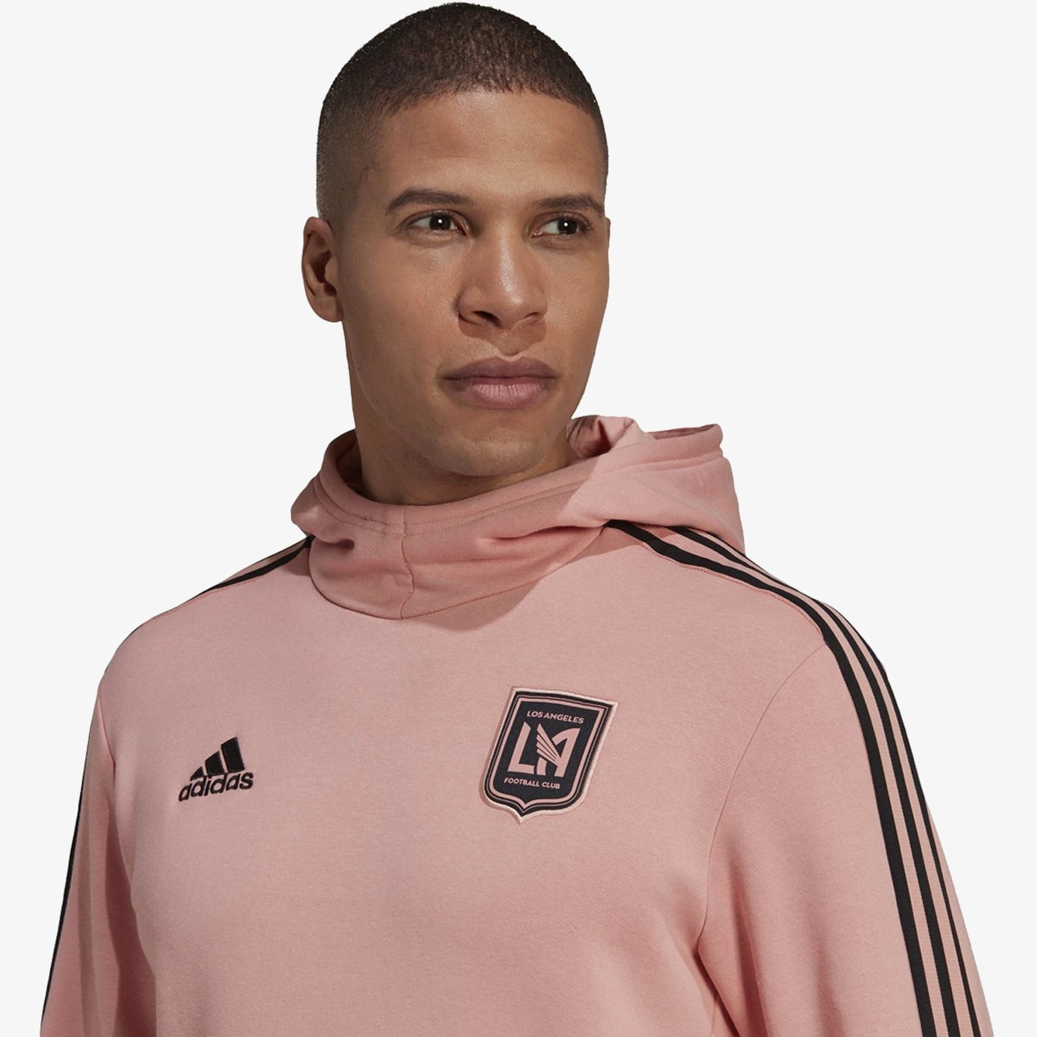 ADIDAS+MEN%27S+LAFC+PINK+QUARTER+ZIP+TRAINING+TOP+SIZE+XL for sale