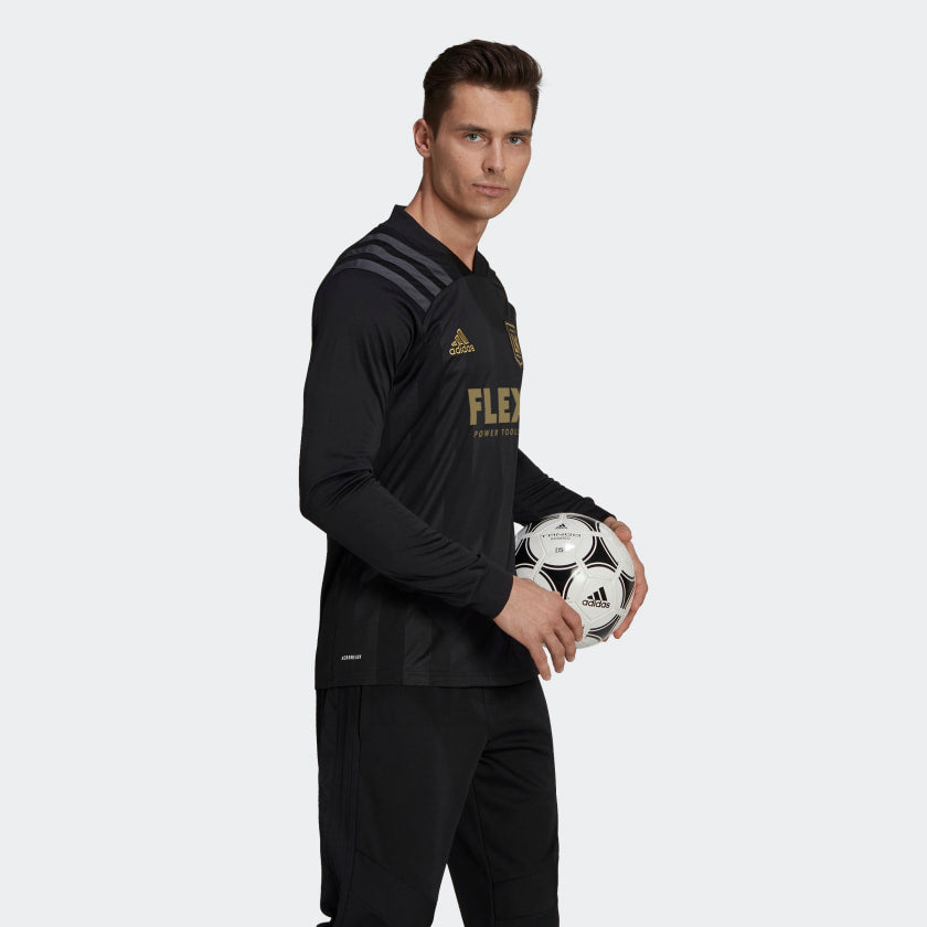  adidas Men's Los Angeles FC Home Long Sleeve Soccer Jersey 2021/22  (Small) Black : Sports & Outdoors