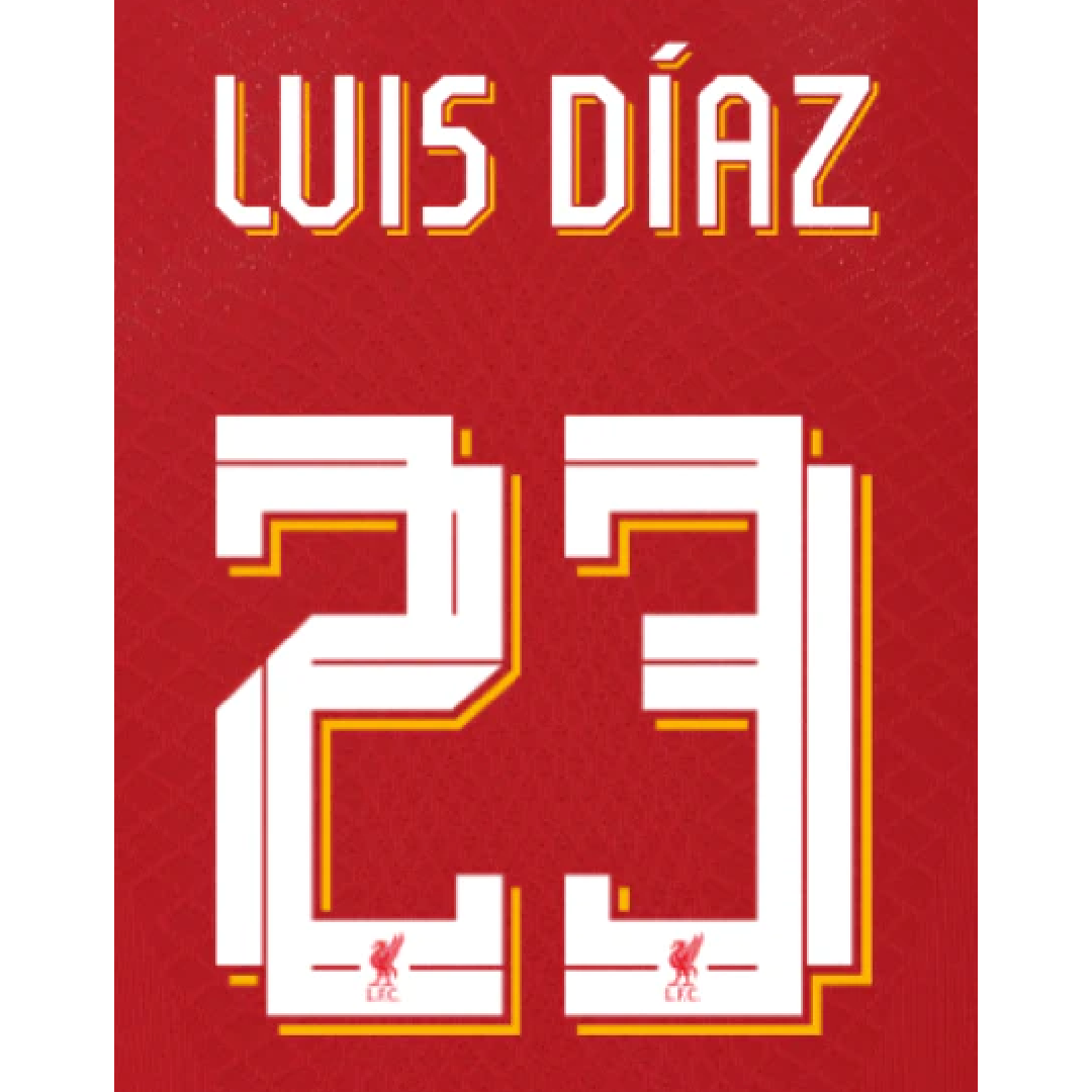 Luis Diaz Liverpool UCL Name and Number Set - Adult