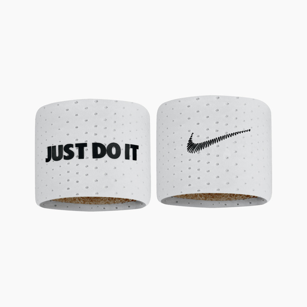 Nike Dri-fit Terry Wristbands White - N.100.3468.101.OS-NIKE by Nike | Available at Niky&#39;s Sports