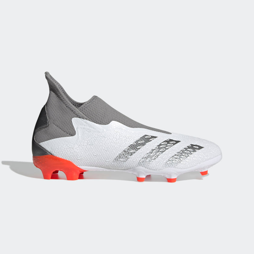 Adidas Predator Accuracy.3 Laceless FG Firm Ground Soccer Cleats White/Black / 9.5