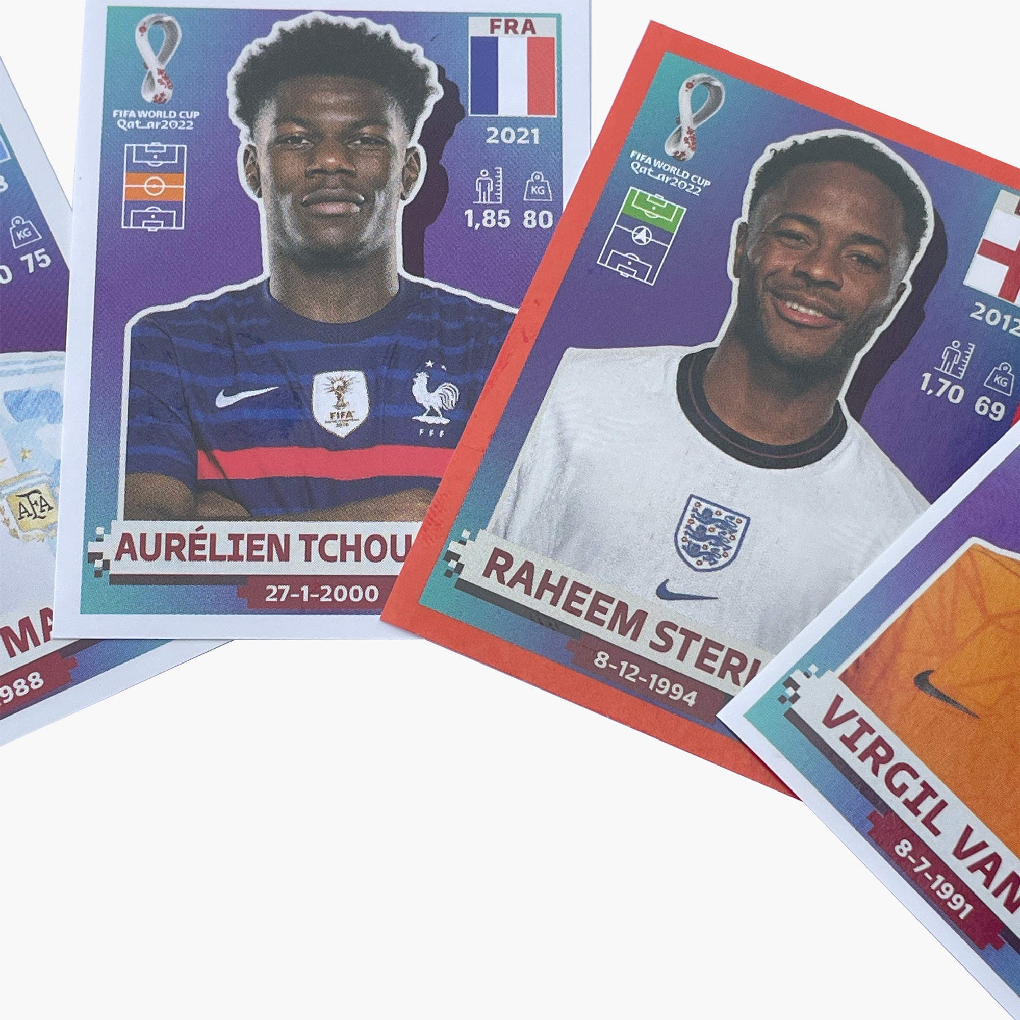 Panini World Cup Qatar 2022 Sticker Box (50 STICKER PACKS 250 STICKERS)