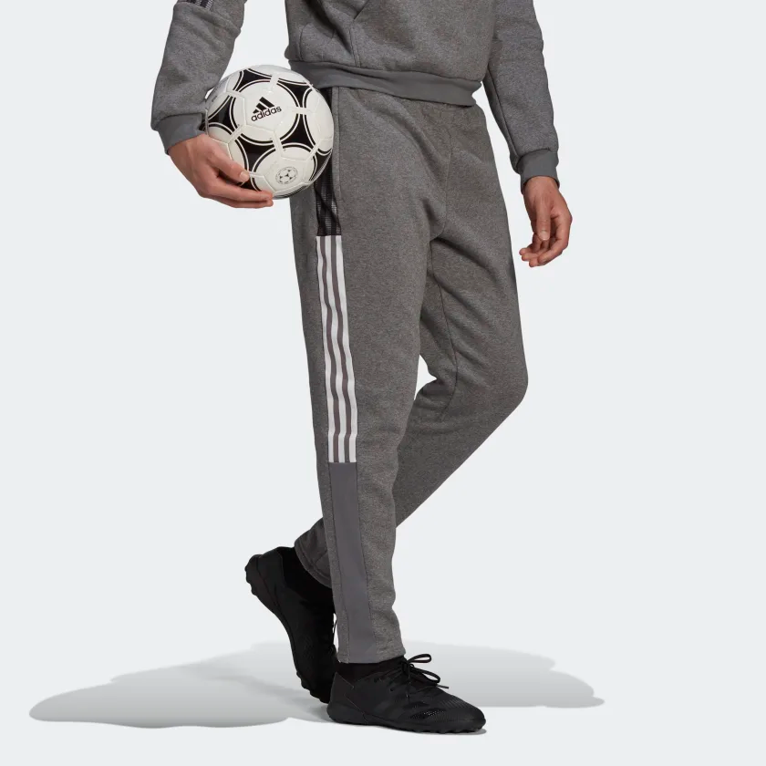 Adidas Women's Tiro 21 Soccer Pants Plus AeroReady Tapered Leg Grey White  GU8199