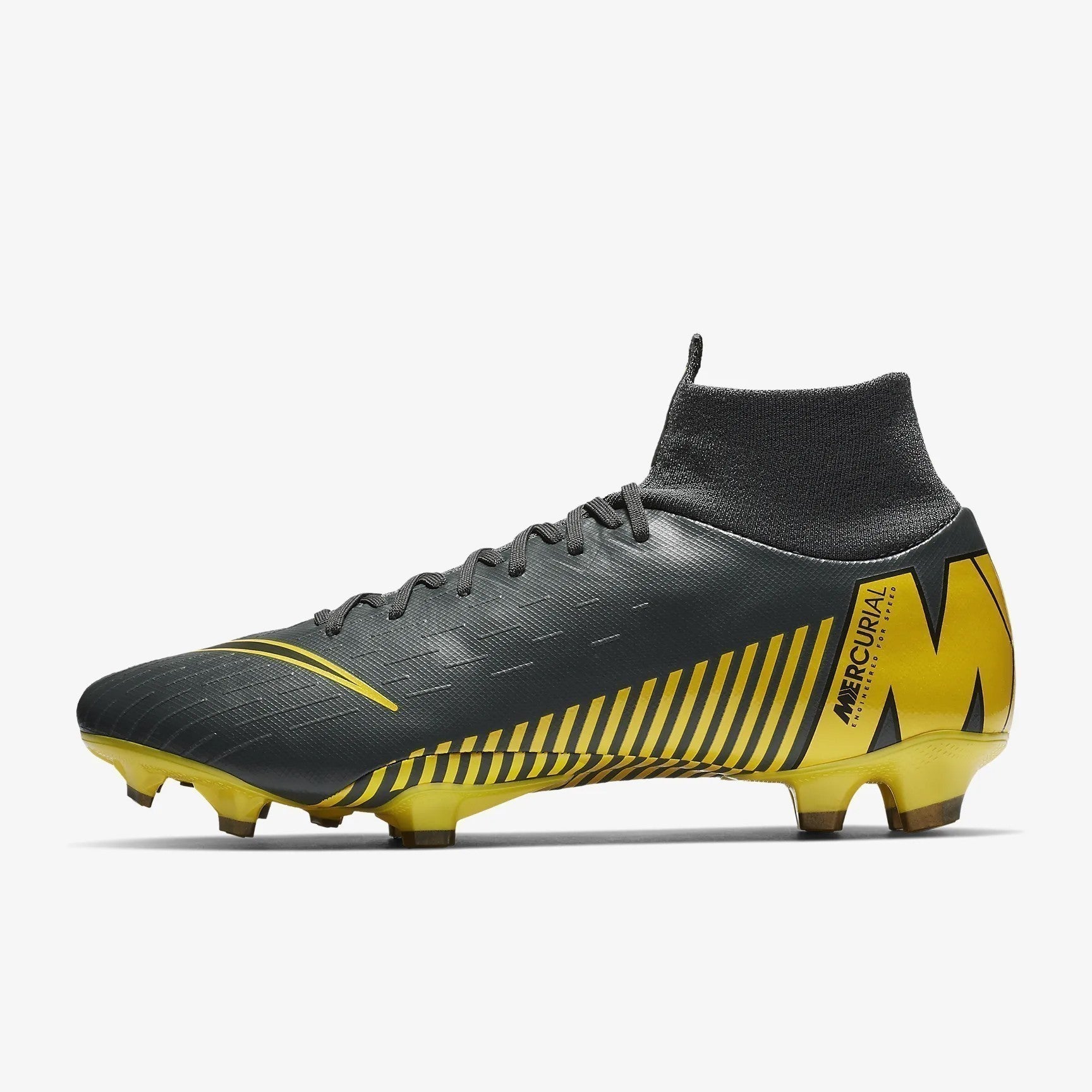 Men's Superfly 6 Pro FG Soccer Cleats - Dark Grey/Opti Yellow/Black