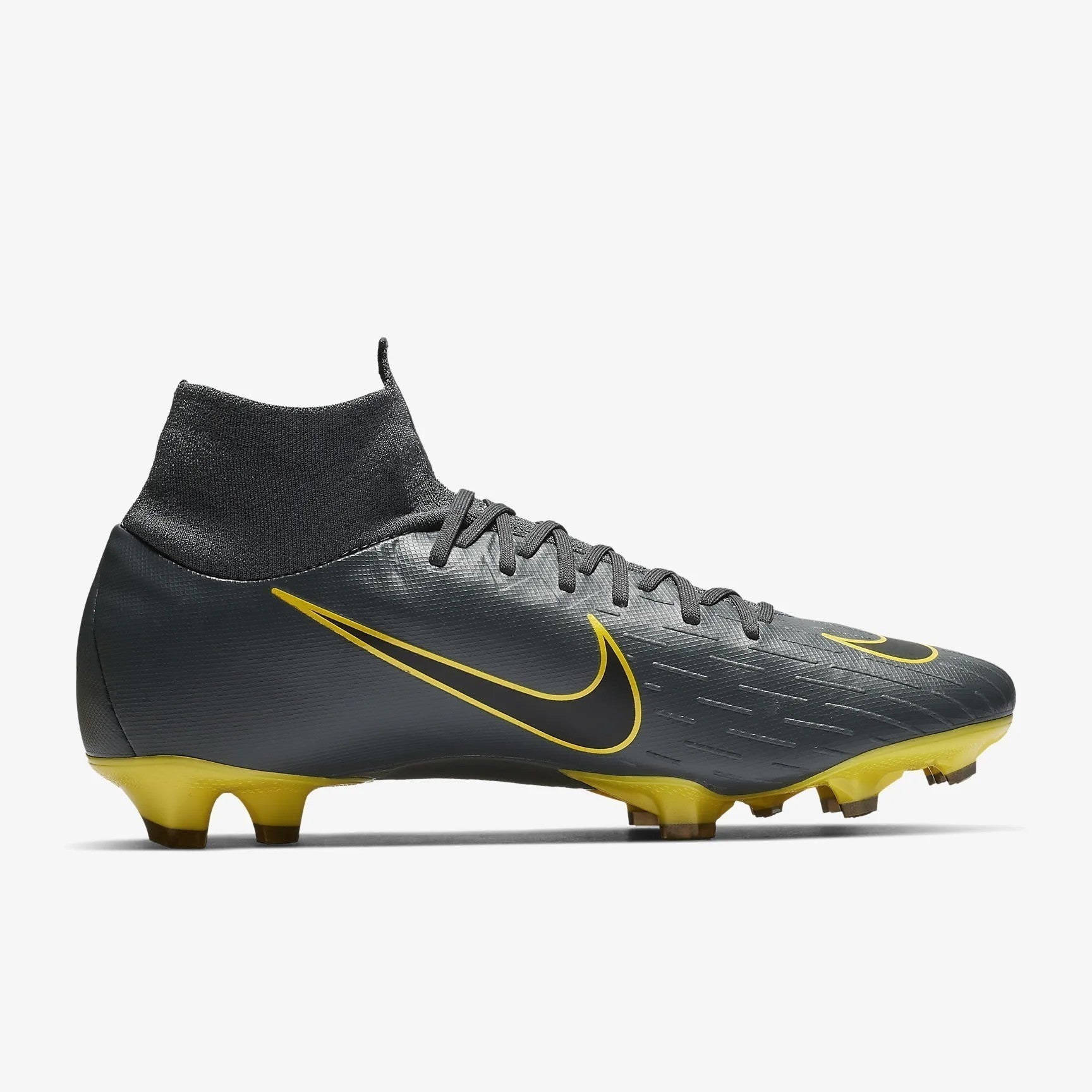 Men's Superfly 6 Pro FG Soccer Cleats - Dark Grey/Opti Yellow/Black