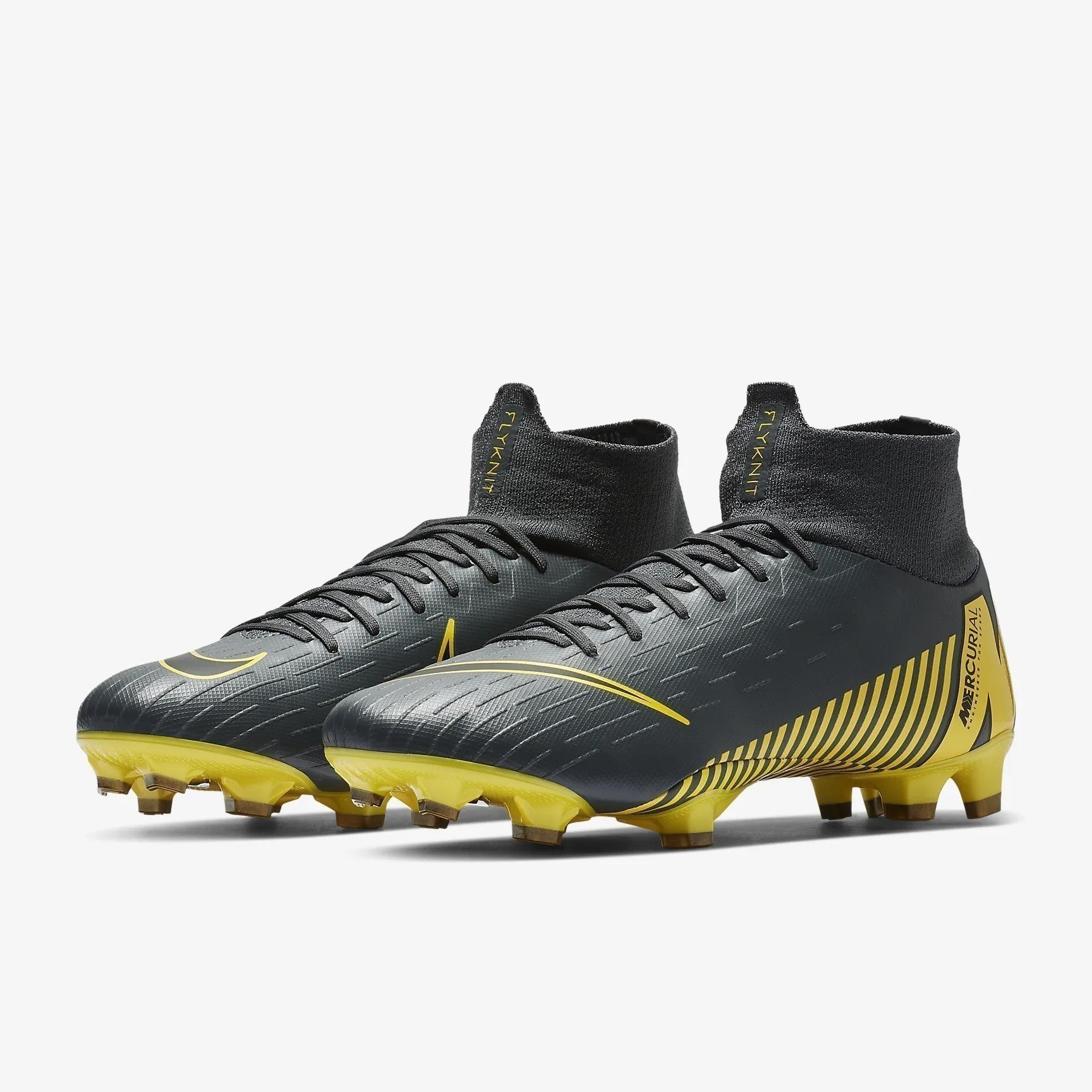 Men's Superfly 6 Pro FG Soccer Cleats - Dark Grey/Opti Yellow/Black