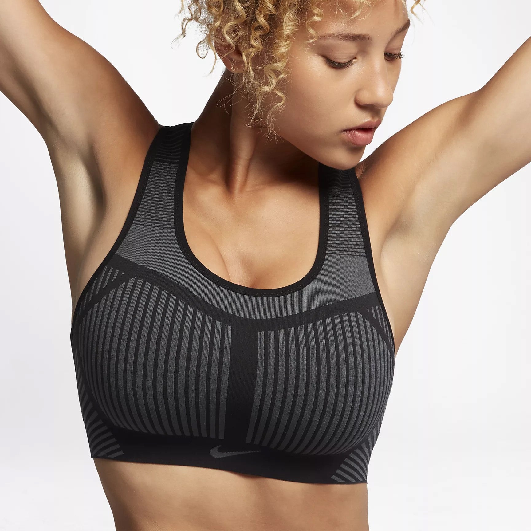 Nike Training Fenom flyknit high support sports bra in black
