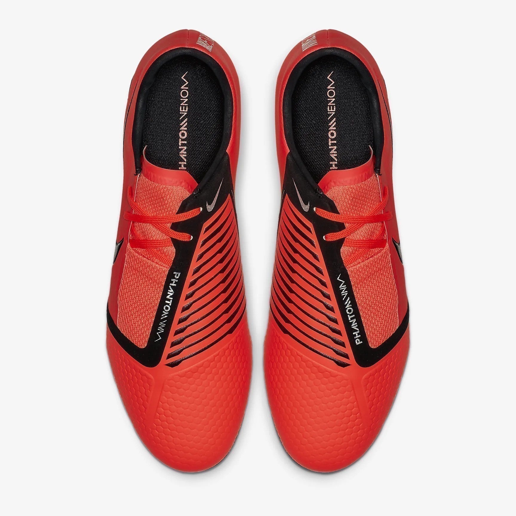 Men's PhantomVNM Pro FG Soccer Cleats - Bright Crimson/Bright Crimson/Metallic Silver/Black