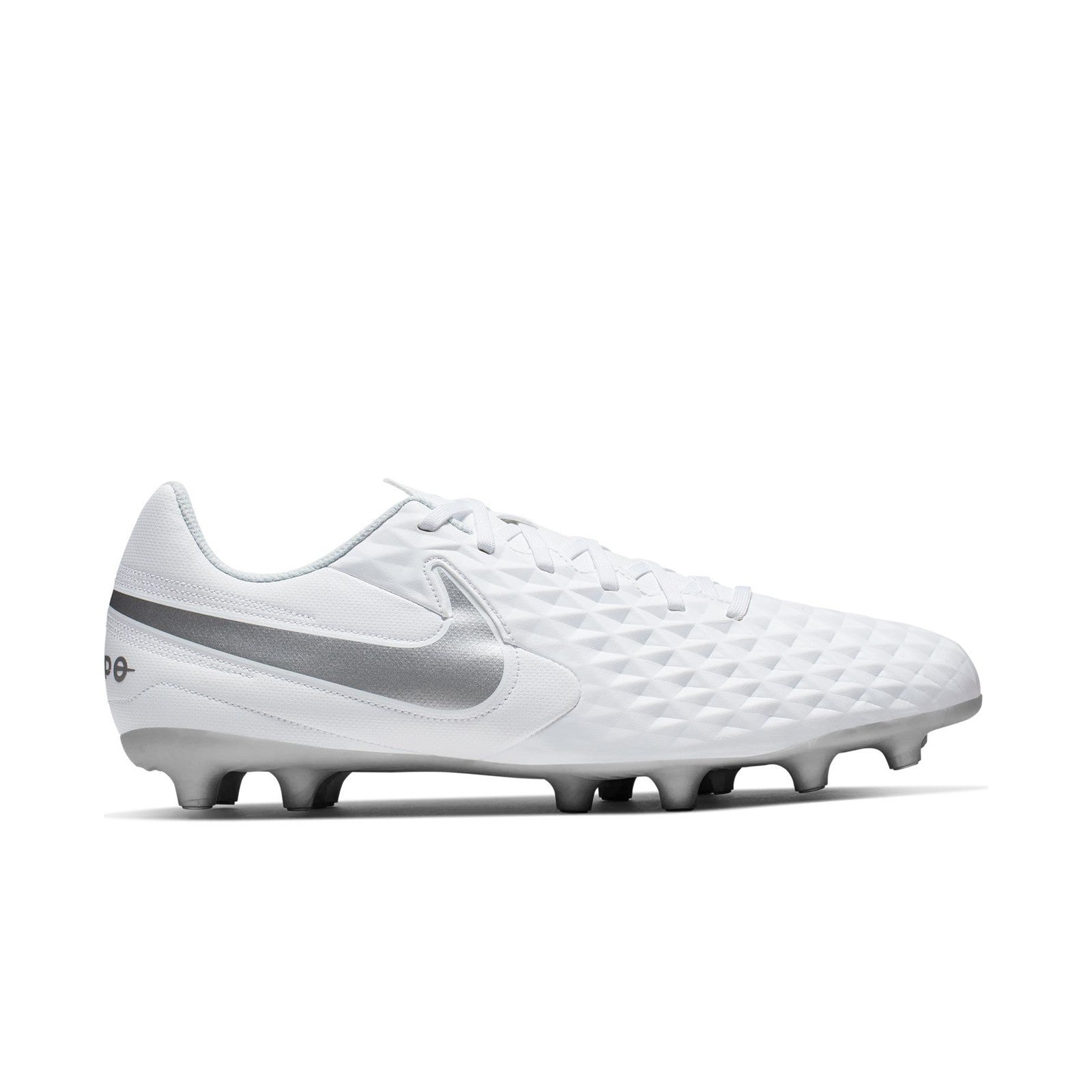 Tiempo Legend 8 Club FG/MG Cleats - White/Chrome/Pure Platinum