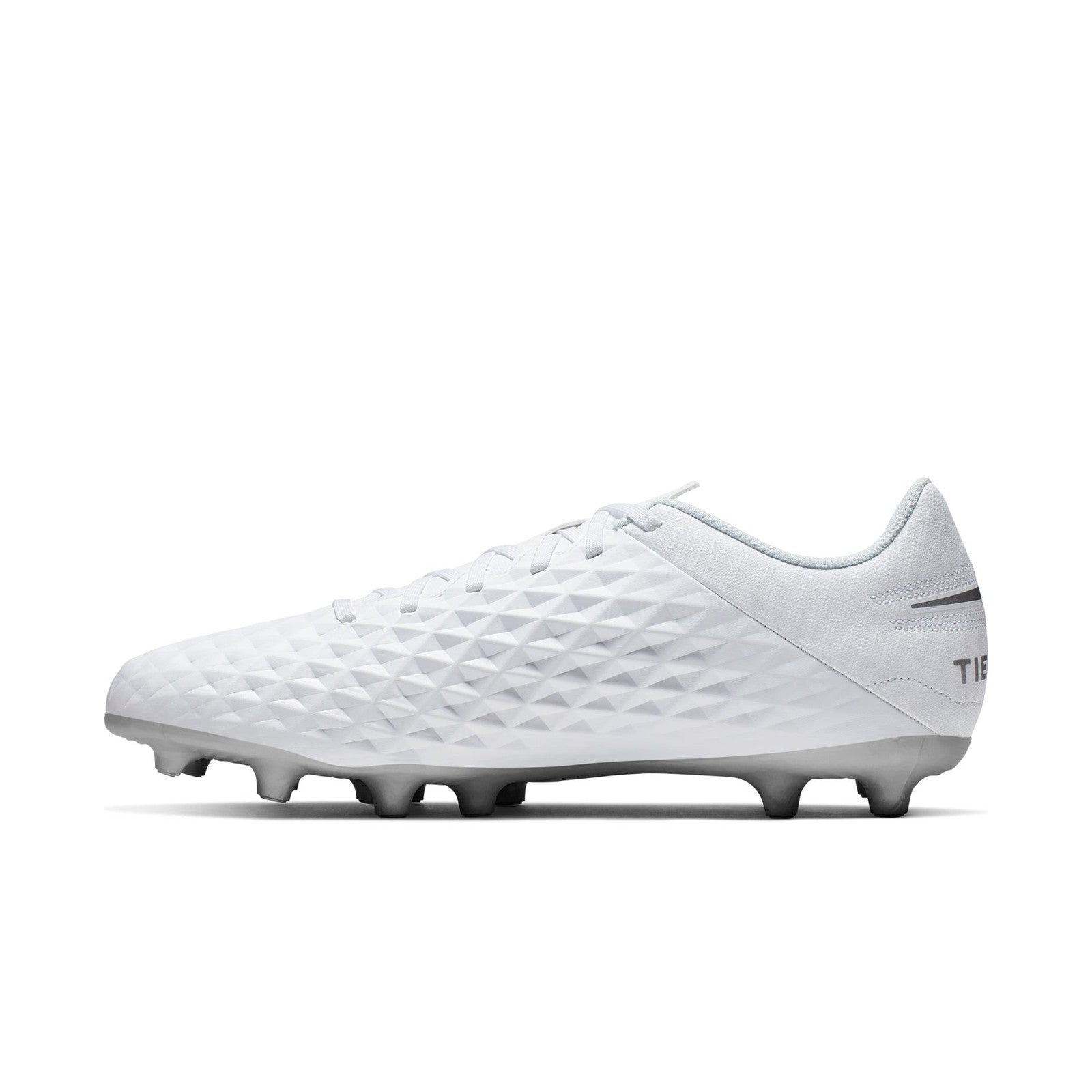 Tiempo Legend 8 Club FG/MG Cleats - White/Chrome/Pure Platinum