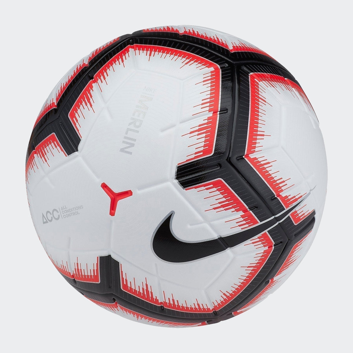 Merlin Soccer Ball - White/Bright Crimson