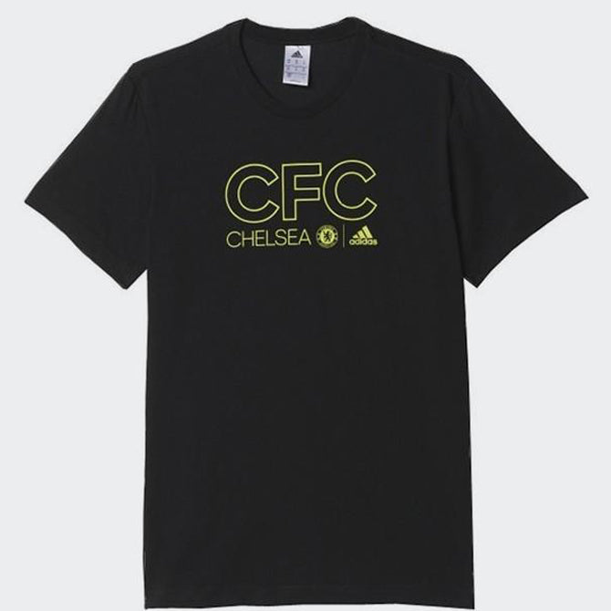 Men&#39;s Chelsea FC Cotton Tee - Black/Yellow