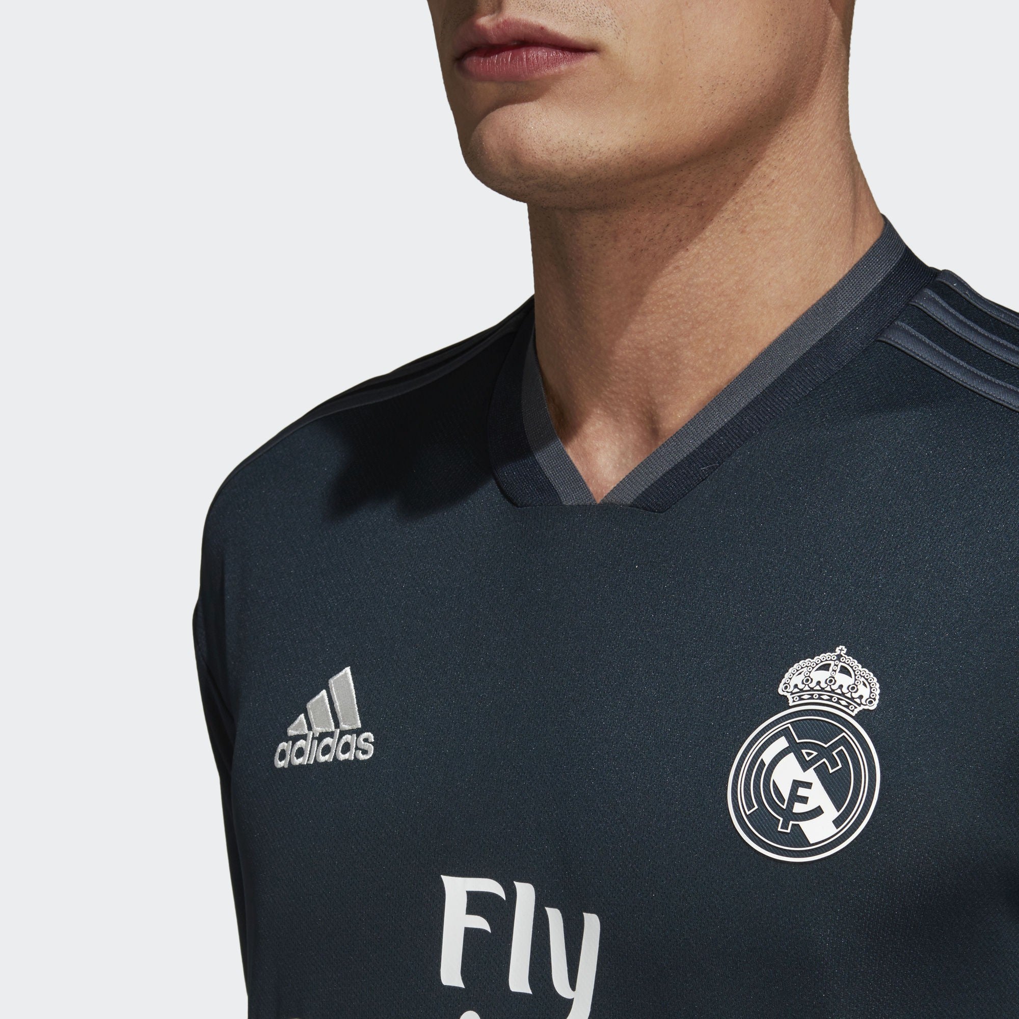 Men's Real Madrid 18/19 Away Jersey - Onix/Bold Onix/White