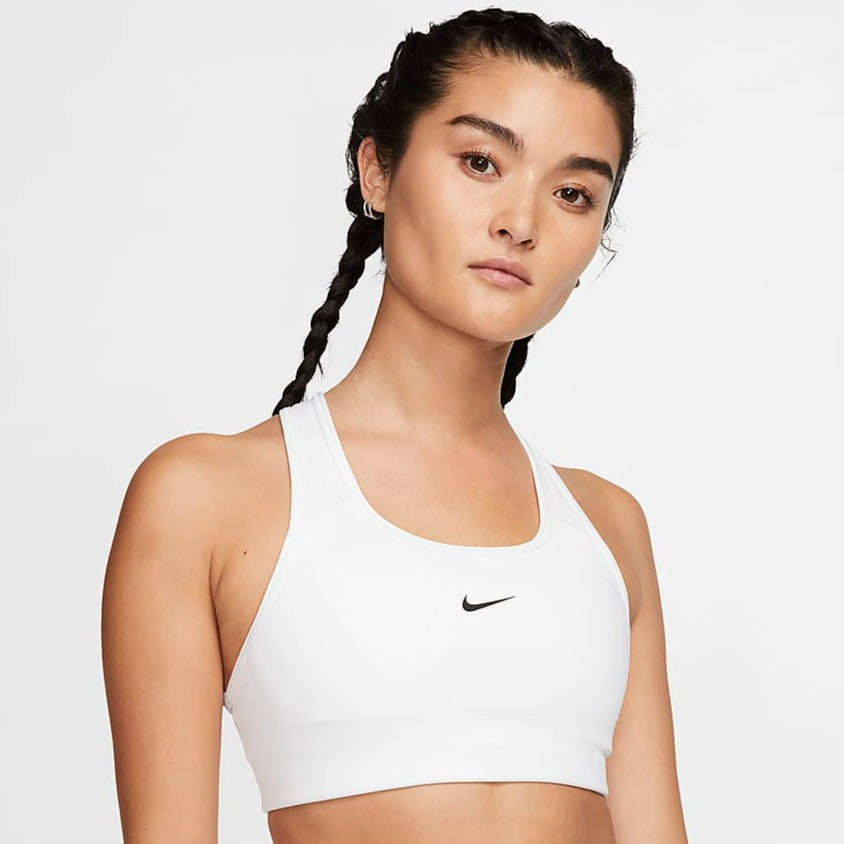 Nike Womens Dri fit Medium Support Sports Bra,Berry/White,2X