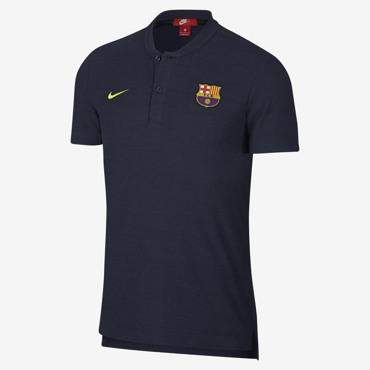 Men&#39;s FC Barcelona Authentic Polo - Obsidian/Volt