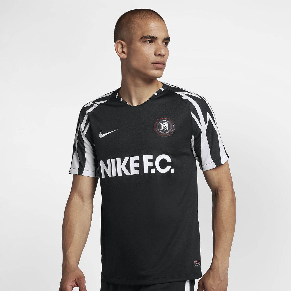 Nike F.C. Home Soccer Jersey - Black/White/White