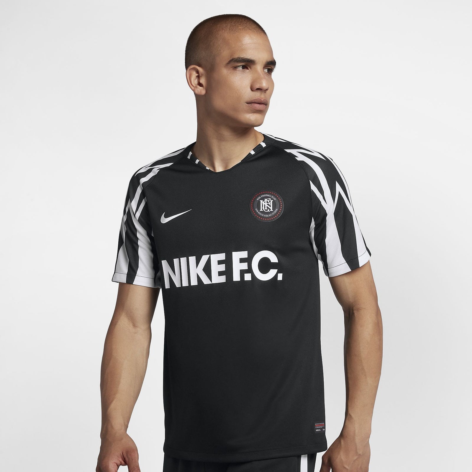 Nike F.C. Home Soccer Jersey Black White White