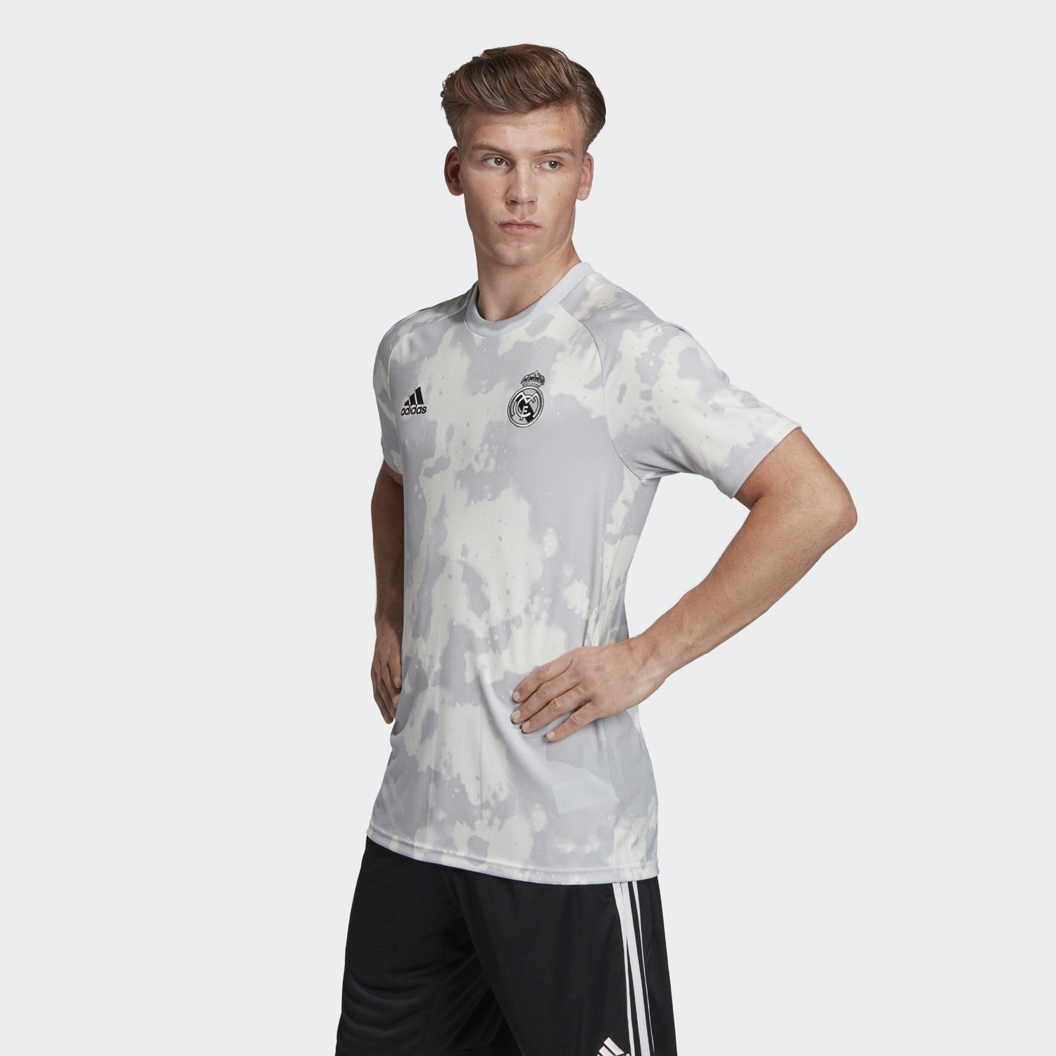 Men's Real Madrid Pre-Match Jersey - Grey/White