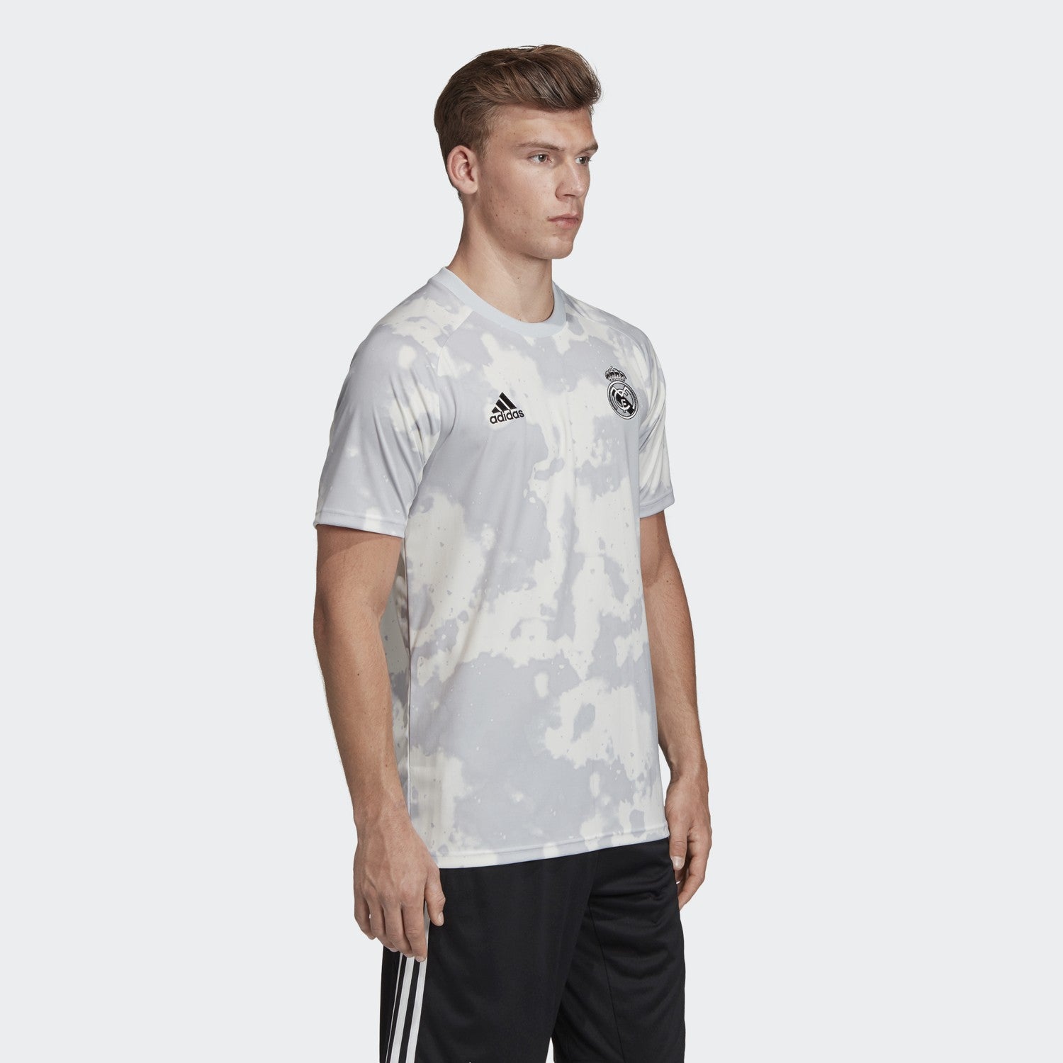 Adidas Real Madrid Pre-Match Jersey - White/Grey/Lilac - Size S