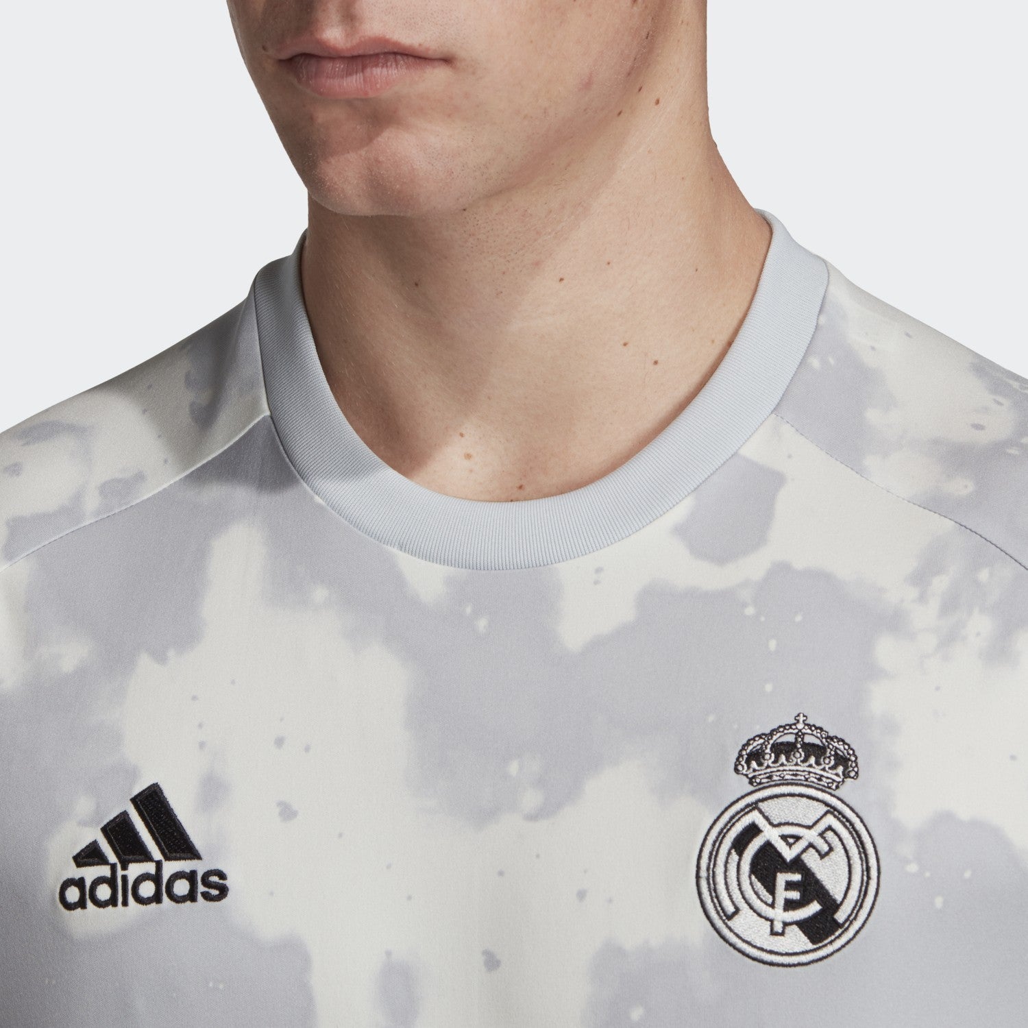 Men's Real Madrid Pre-Match Jersey - Grey/White