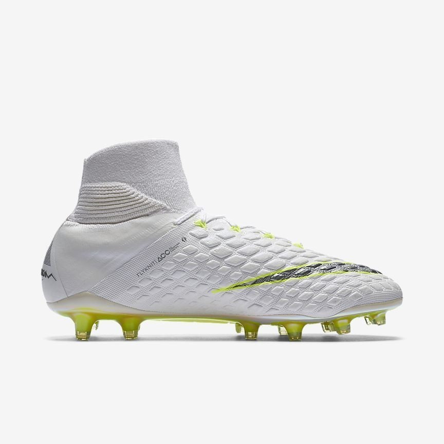 Hypervenom III Elite DF/FG Soccer Cleats - White/Volt/Grey