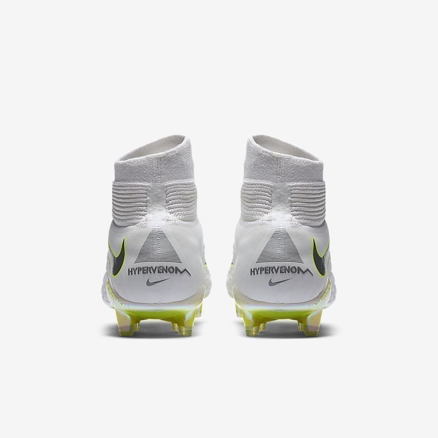 Hypervenom III Elite DF/FG Soccer Cleats - White/Volt/Grey