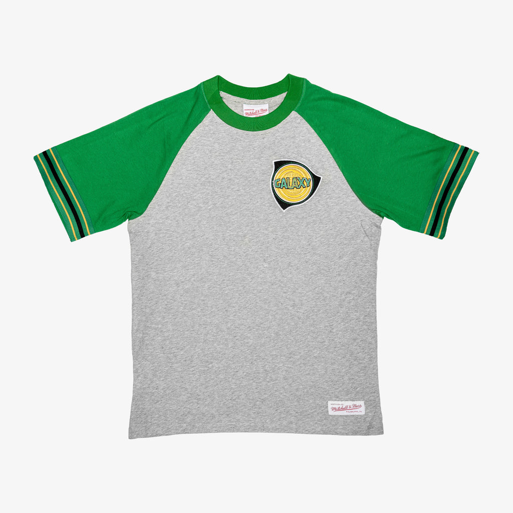 LA Galaxy Mitchell & Ness Mesh V-Neck T-Shirt - Green