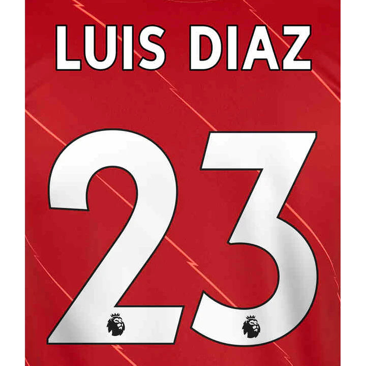 EPL LUIS DIAZ WHITE NAME AND NUMBER SET 22-23