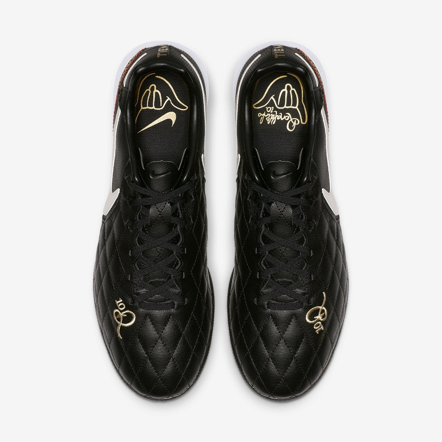 TiempoX Lunar Legend VII Pro 10R TF Shoes - Black/Metallic Gold/Gum Light