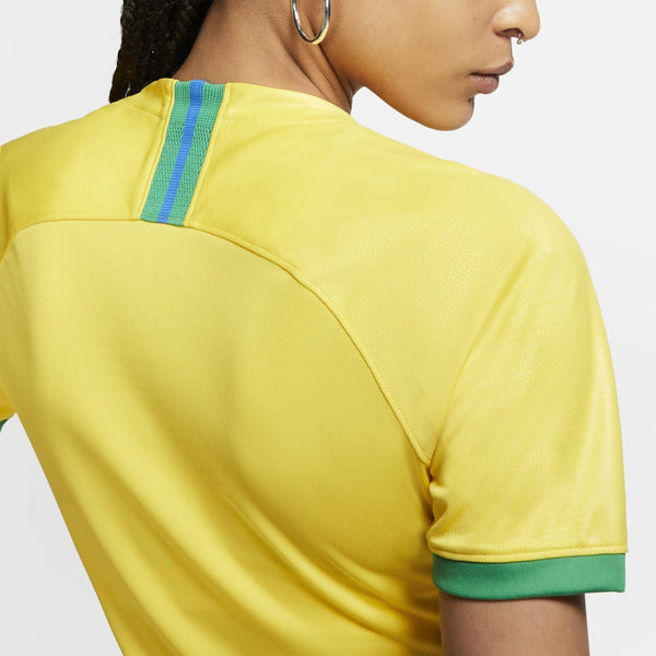 Women's Brasil CBF 2019 Stadium Home Jersey - Midwest Gold/Lucky Green