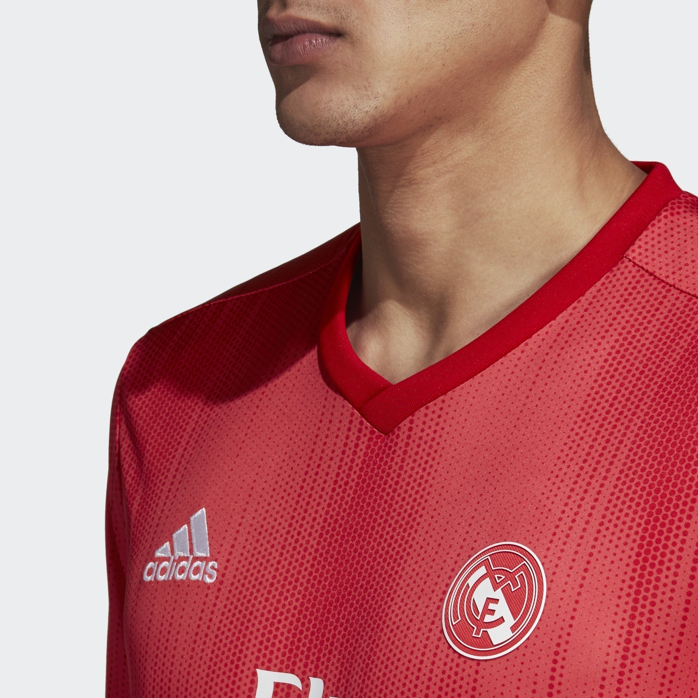 Real Madrid 2018 2019 Adidas Red Third Soccer Jersey Men's SMALL NWT