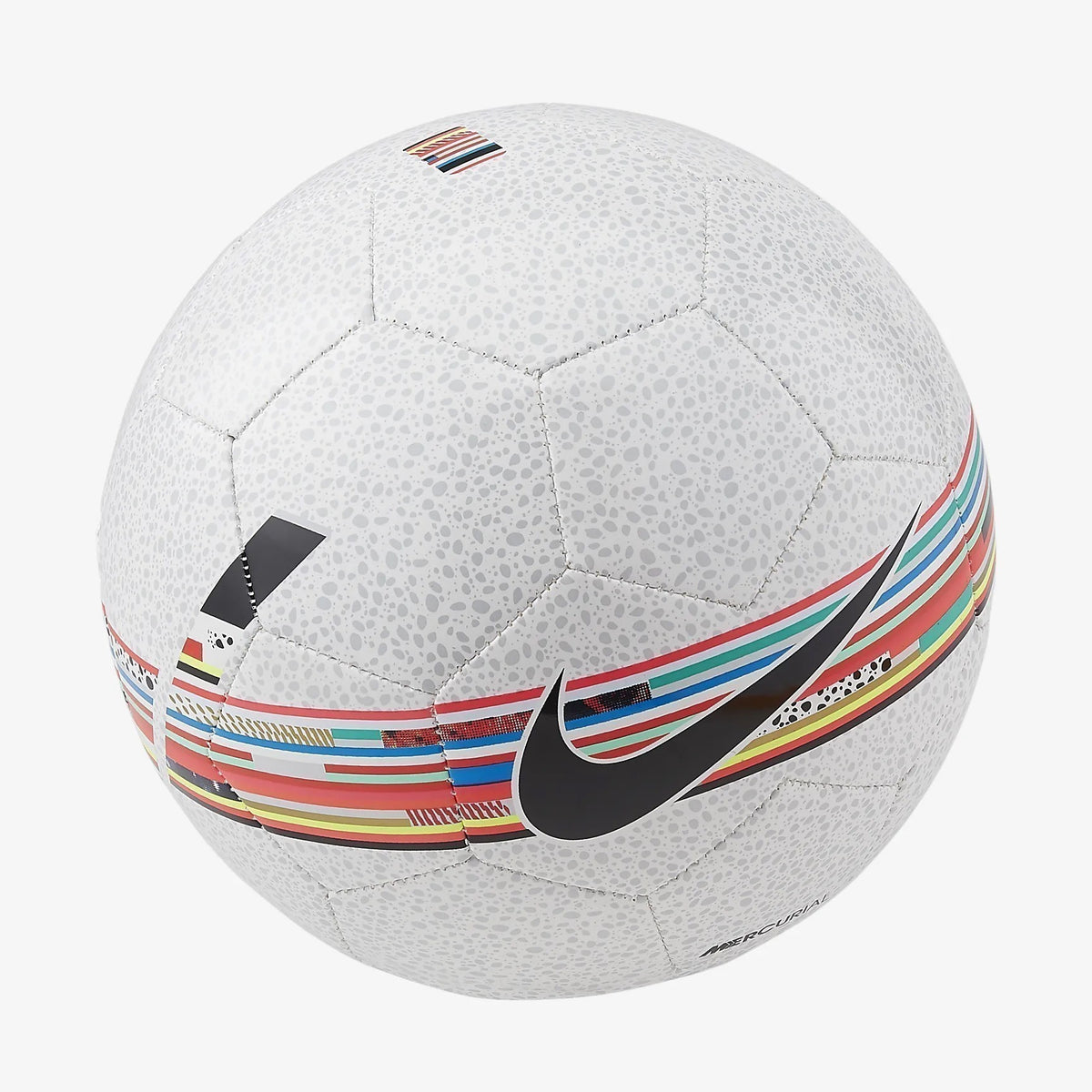 Mercurial CR7 Prestige Soccer Ball - White/Multi-Color/Black