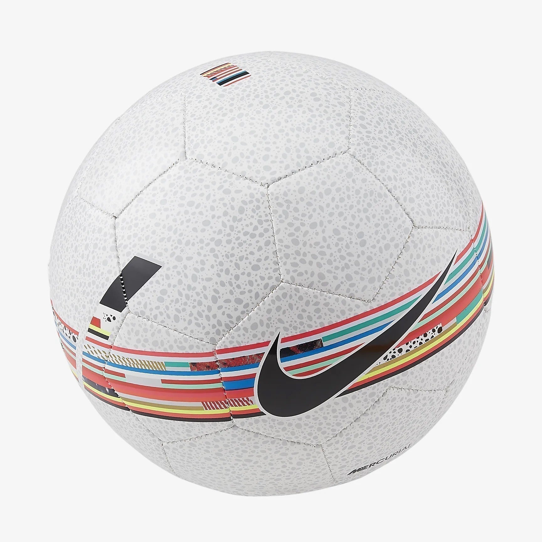 Mercurial CR7 Prestige Soccer Ball - White/Multi-Color/Black