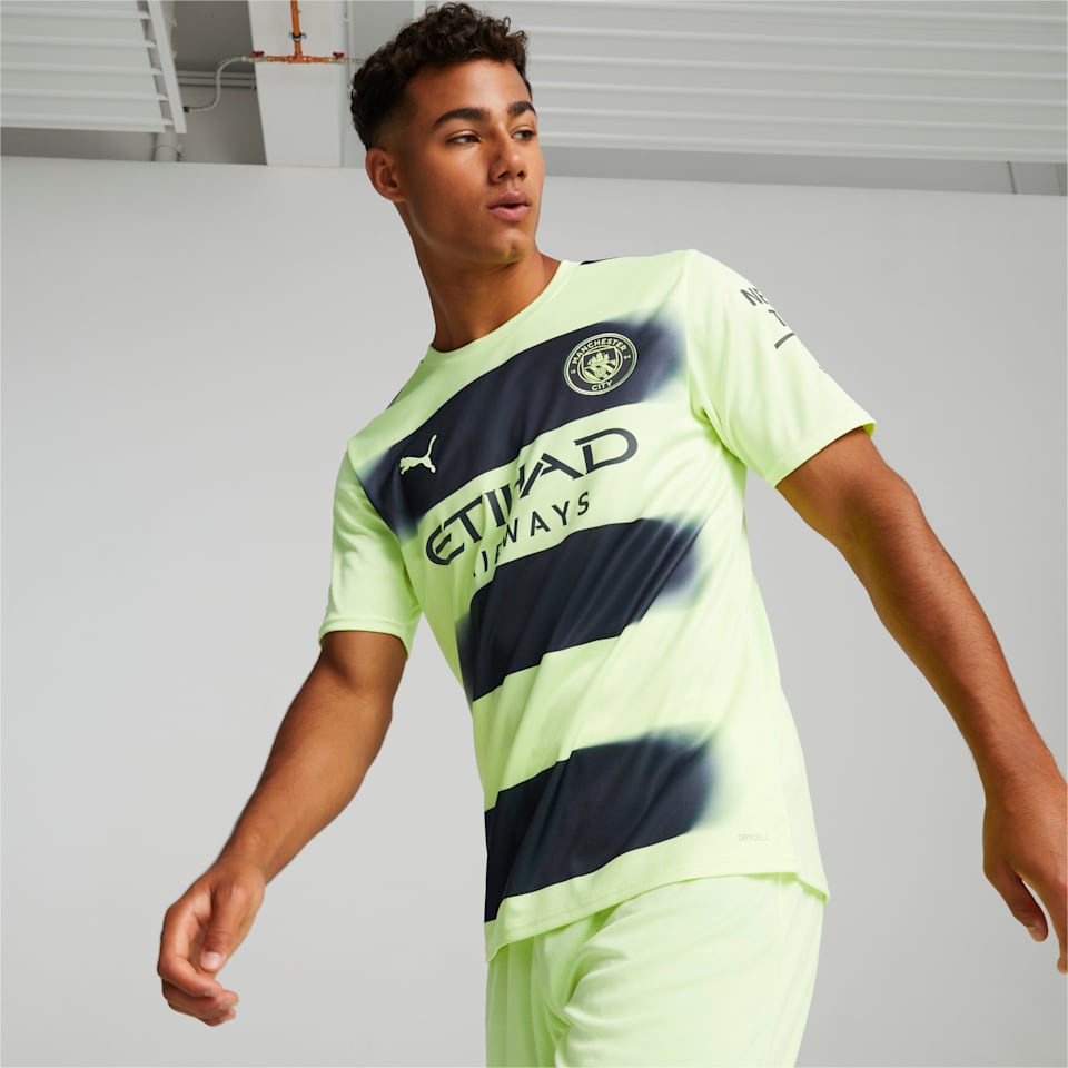 Puma Jerseys  Manchester City 125 Year Anniversary Replica Jersey  Marina-Puma White - Mens · Boudoir