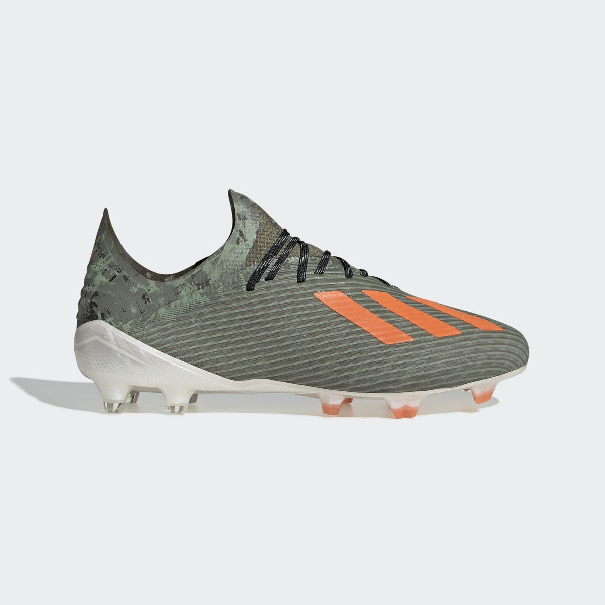 X 19.1 FG cleats- Legacy Green / Solar Orange / Chalk White