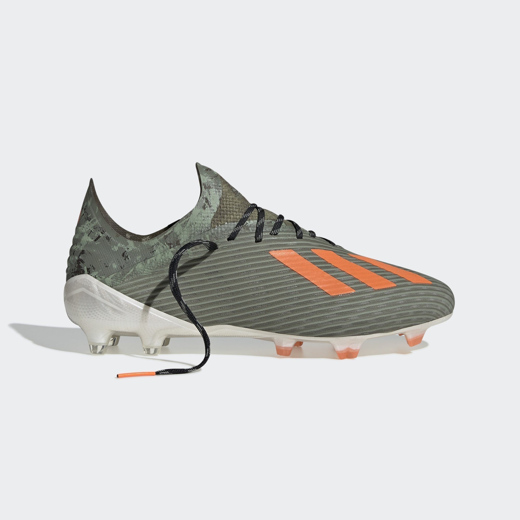 X 19.1 FG cleats- Legacy Green / Solar Orange / Chalk White